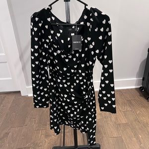 NWT Forever 21 Heart Wrap Dress